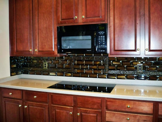 tile backsplash glass on Designer Glass Mosaics    Stacked Tile  Kitchen Backsplash