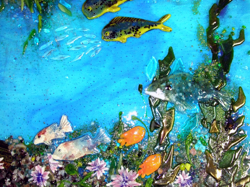 Fused Glass "Pacific Coast Underwater Scene" | Designer Glass Mosaics