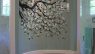 Dogwood Branch Glass Tile Mural on Barrel Wall