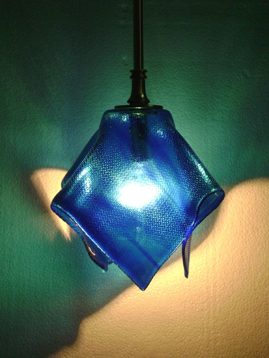 Blue swirl pendant