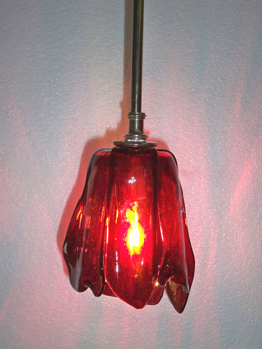 Fused Glass “Tulip” Pendant Light