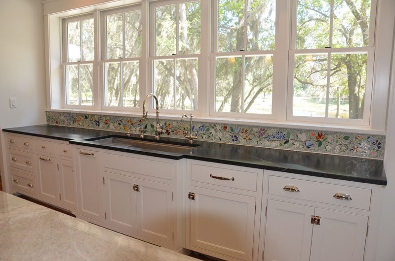 wall tile with border kitchen