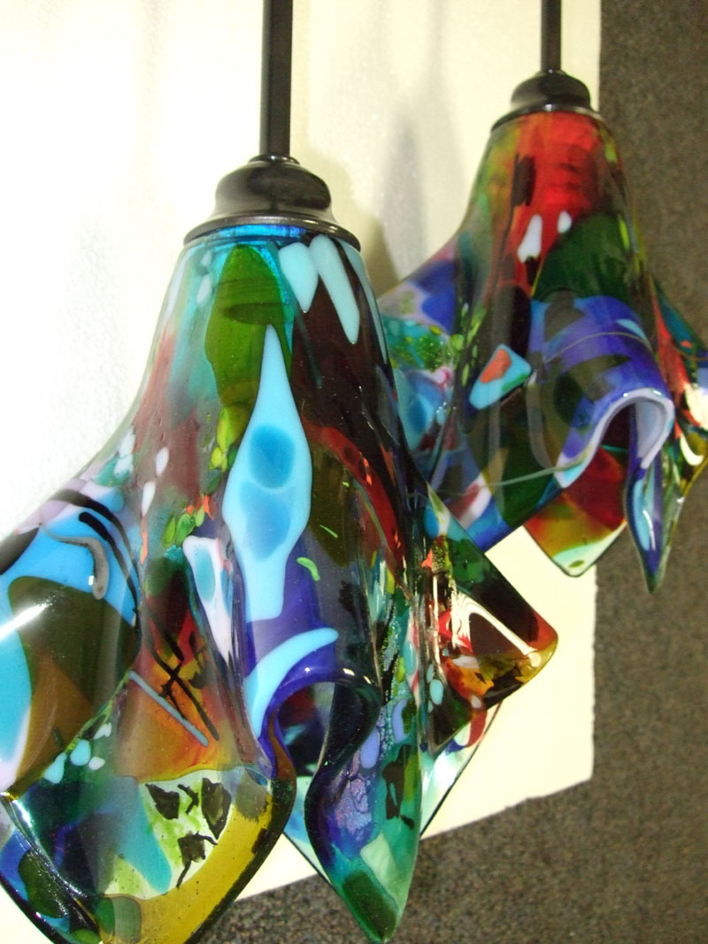 Colorful Fused Glass Pendant LightDesigner Glass Mosaics