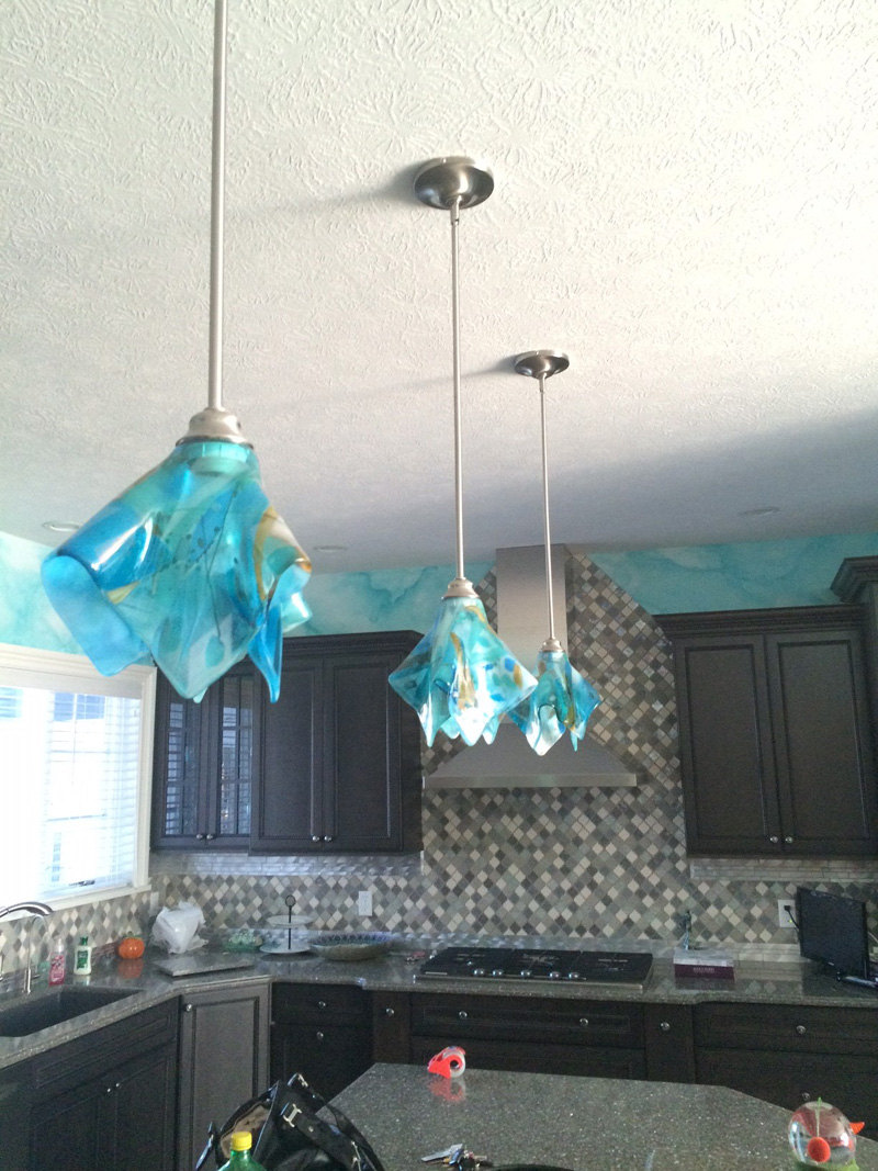 Blue deals ceiling shade