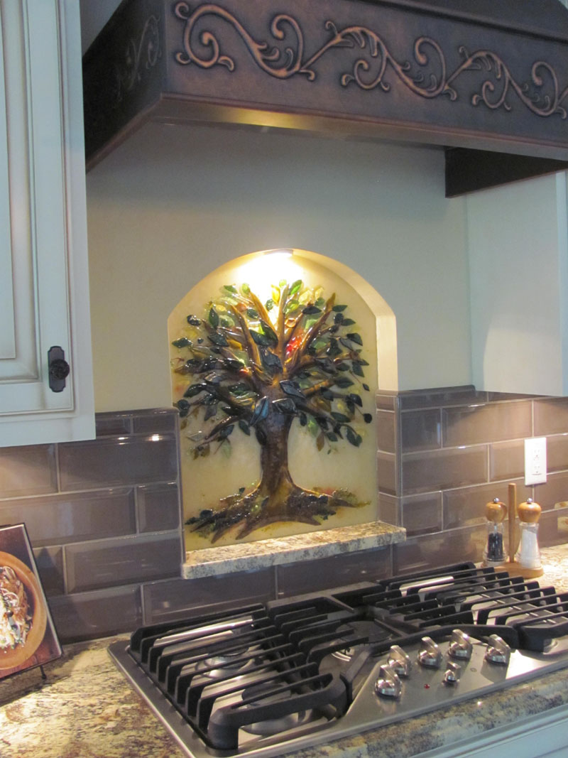 Tree of Life Kitchen Backsplash | Designer Glass Mosaics