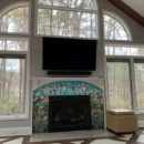 Floral Mosaic Fireplace Surround