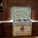 Floral Mosaic Kitchen Mural