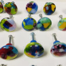 Colorful Glass Cabinet Knobs and Pulls