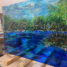 Fused Glass Lake Scene