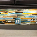 Fused Glass Horizontal Tile Kitchen Backsplash