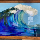 Fused Glass Wave Mural