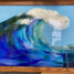 Fused Glass Wave Mural