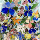 Glass Floral Mosaic Mural