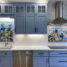 Floral Mosaic Glass Kitchen Backsplash