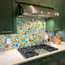 Floral Mosaic Kitchen Backsplash