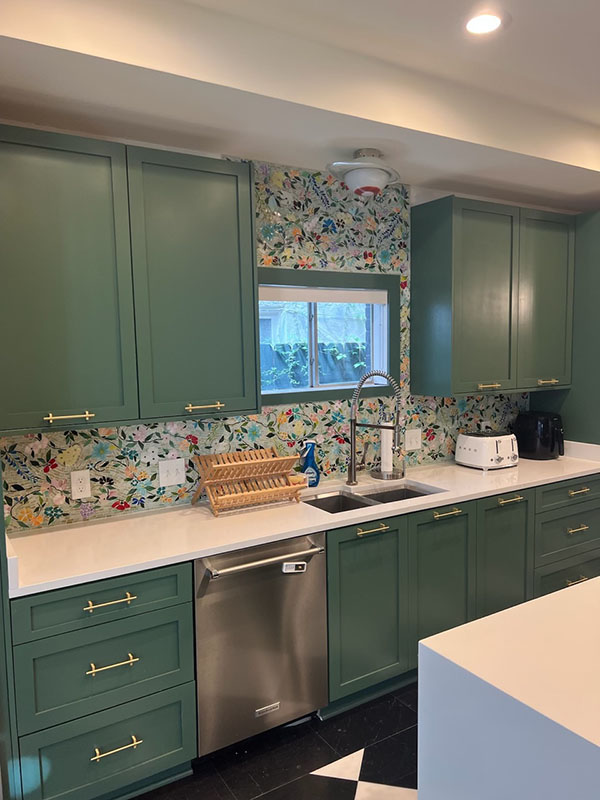 Floral Mosaic Kitchen Backsplash